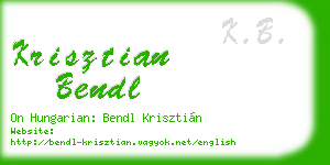 krisztian bendl business card